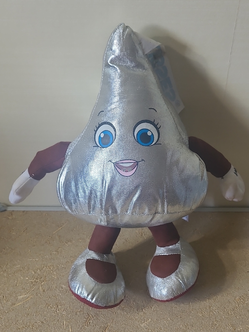 Silver Hershey's Kiss Plush with Blue Eyes